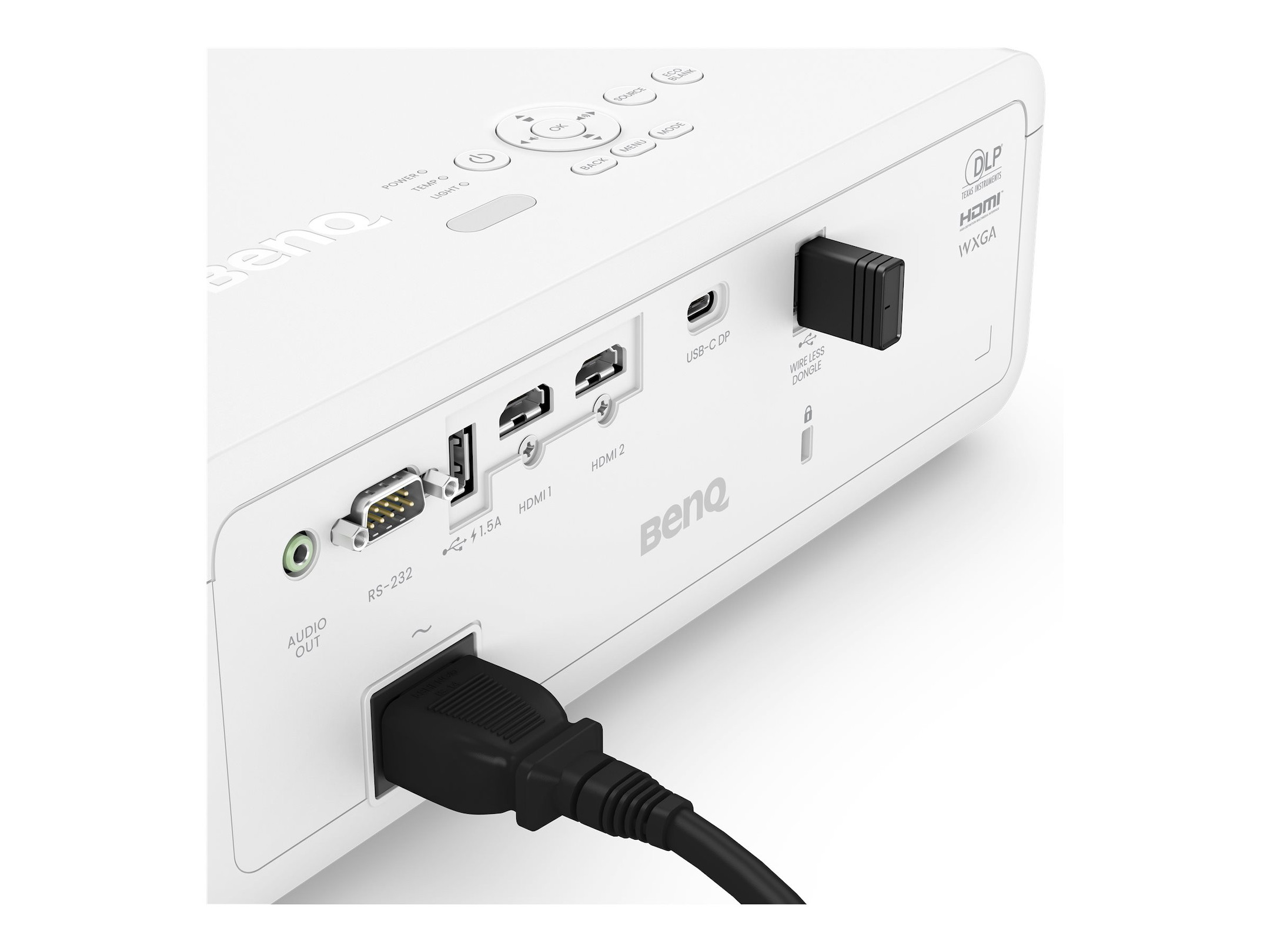 BenQ-LW650-Business-Beamer-mit-4000-Lumen-energiesparender-Laser-Technologie-und-kabelloser-Projektion-Demoware-Platin