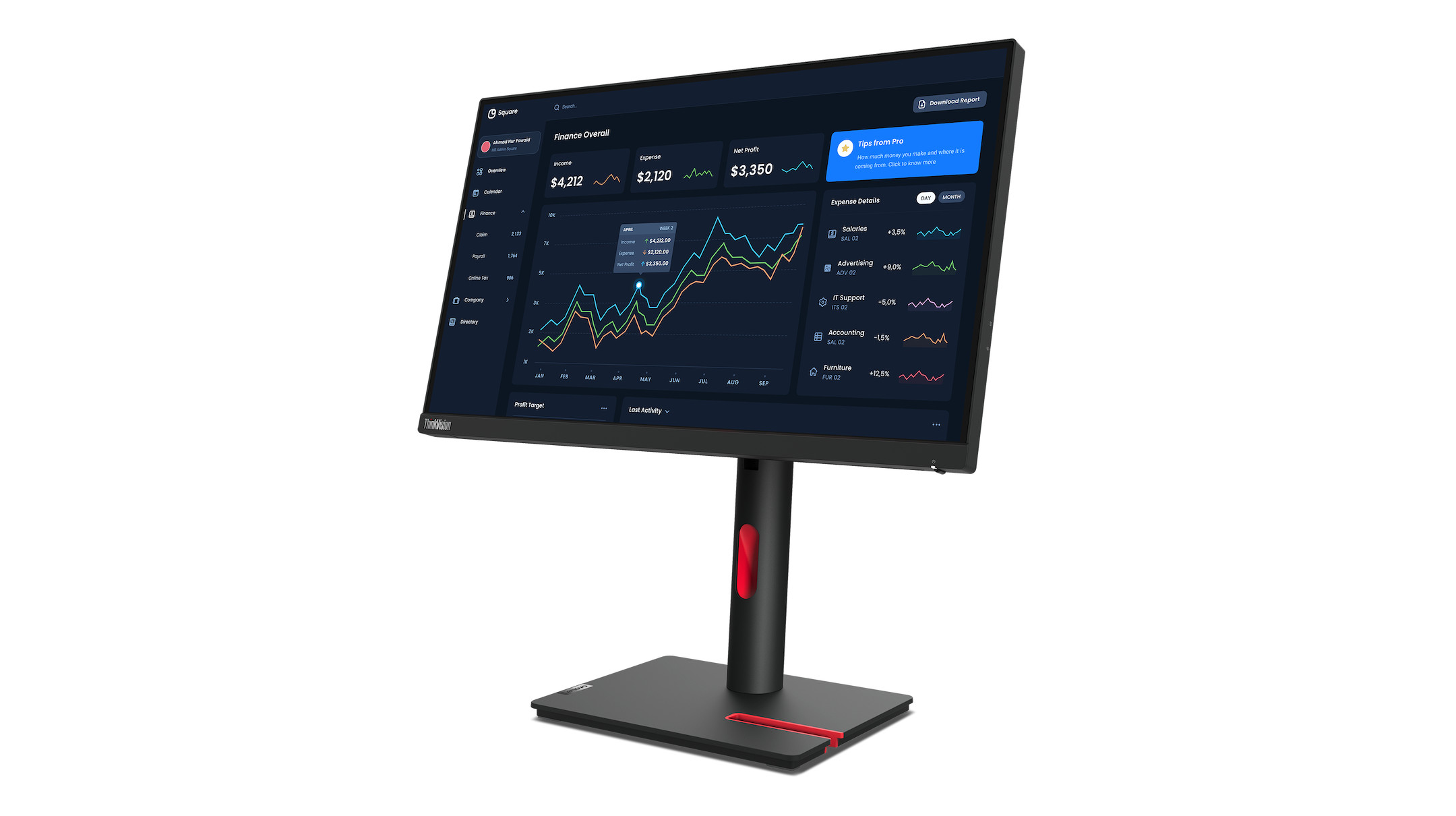 Lenovo-ThinkVision-T22i-30-21-5-inch-Full-HD-monitor-met-IPS-scherm-voor-ergonomische-werkplekken