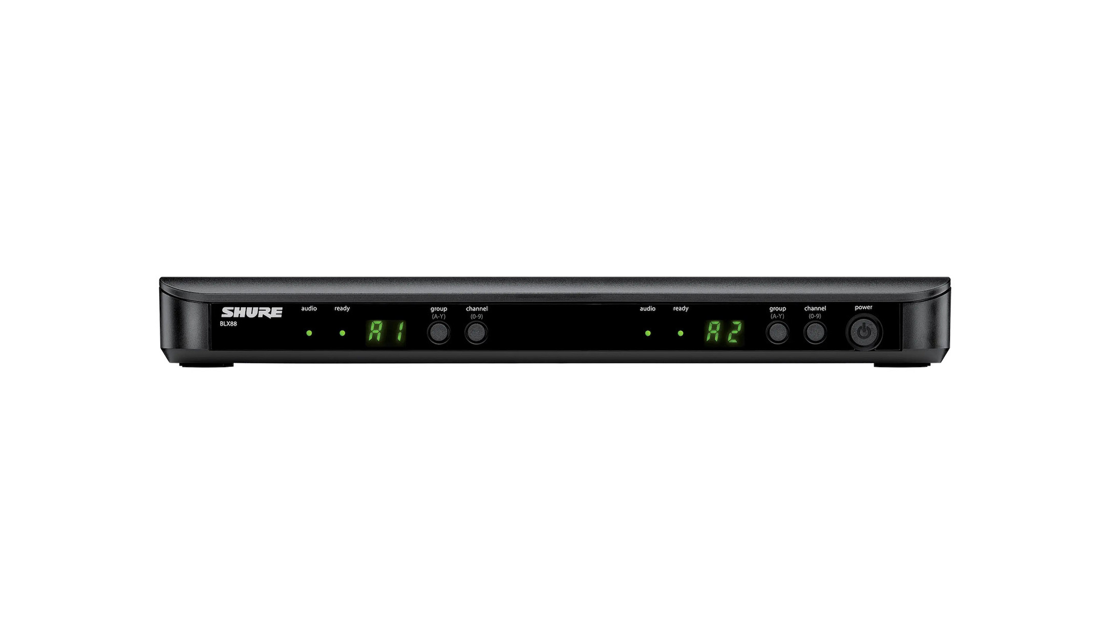 Shure-BLX1288-MX53-Combo-Funksystem-mit-SM58-MX153-Ohrbugelmikrofon-und-Doppelempfanger-Frequenzband-H8E