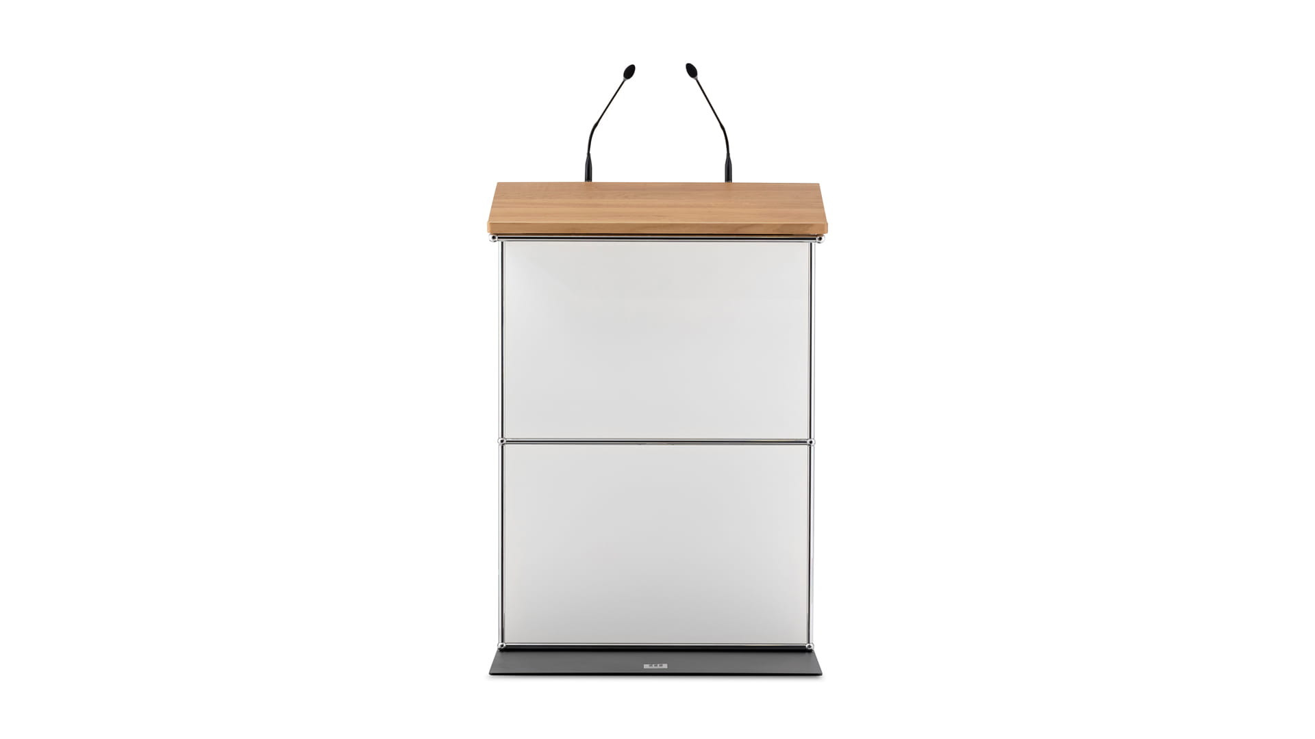 infoWERK-rednerPULT-FM75-aus-Metall-und-Holz-mit-optionalem-Display-fur-professionelle-Vortrage