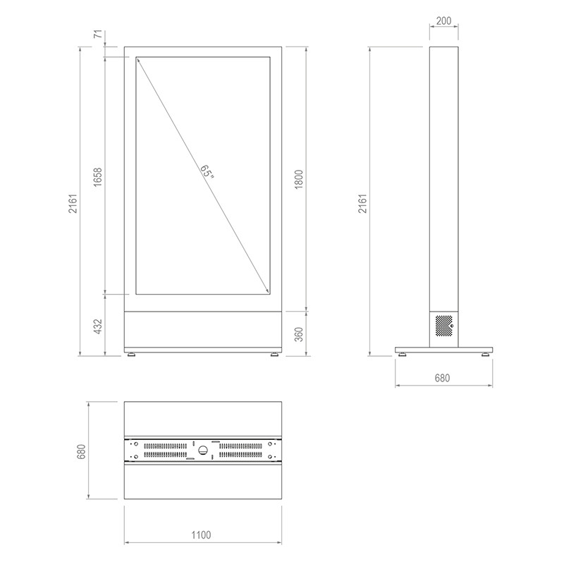 Hagor-HP-Kiosk-65-FS-B2B-stele-voor-binnen-voor-twee-schermen-rug-aan-rug-staand-formaat-schermgrootte-2-65