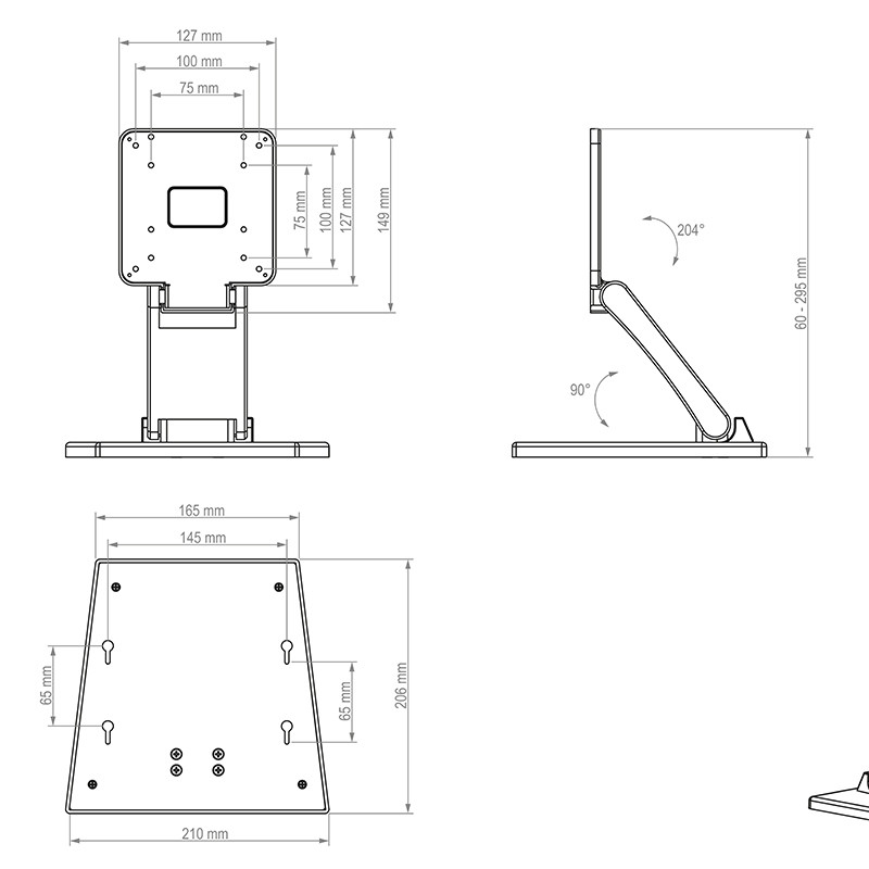 Hagor-HP-POS-Mount-bureaubevestiging-geschikt-voor-13-24-inch
