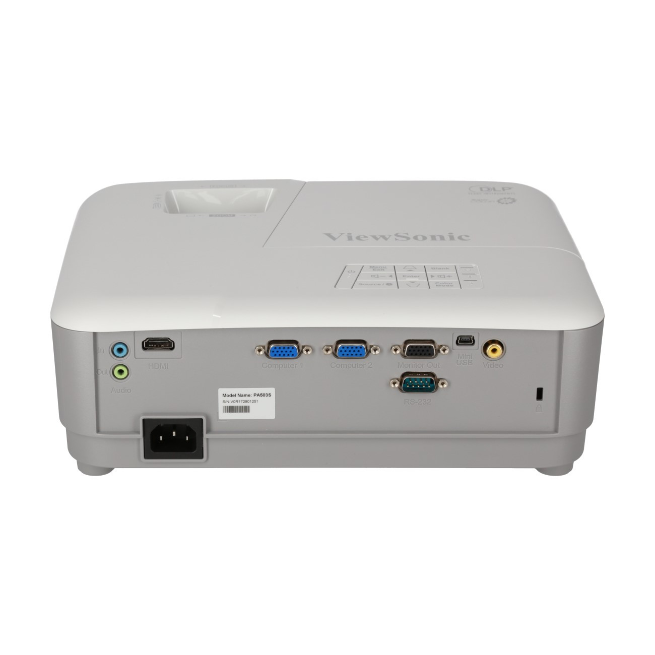ViewSonic-PA503S-Beamer-mit-hoher-Helligkeit-langlebiger-Lampe-und-gestochen-scharfer-Bildqualitat-fur-vielseitige-Prasentationen-Demoware-Platin