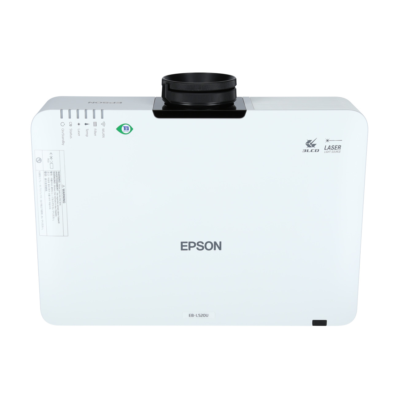 Epson-EB-L520U-Beamer-mit-5200-Lumen-Geometriekorrektur-und-Miracast-Streaming-fur-Prasentationen-und-Konferenzen-Demoware-Gold