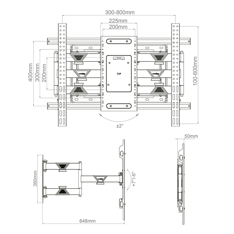 Hagor-BrackIT-R-XL-HD-II-Wandbevestiging-voor-een-scherm-van-55-75-kantelbaar-en-draaibaar