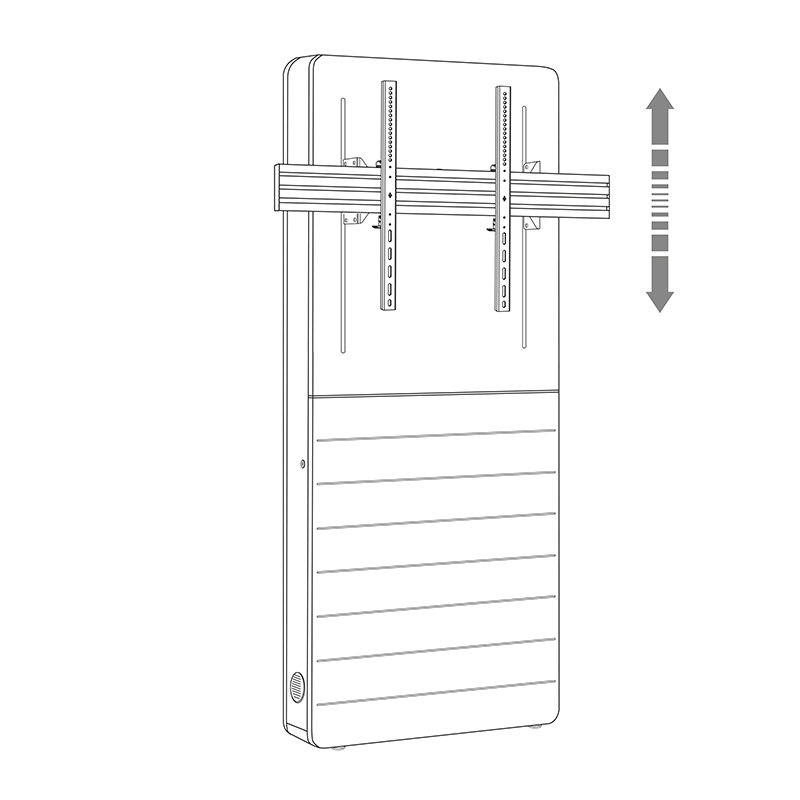 Hagor-CON-Line-R-W-Lift-Media-displaystandaard-van-vloer-tot-wand-met-hefmechanisme-voor-een-scherm-van-55-75-elektrisch-in-hoogte-verstelbaar