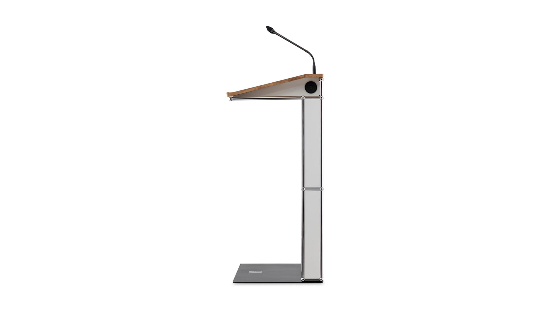 infoWERK-rednerPULT-FM75-aus-Metall-und-Holz-mit-optionalem-Display-fur-professionelle-Vortrage
