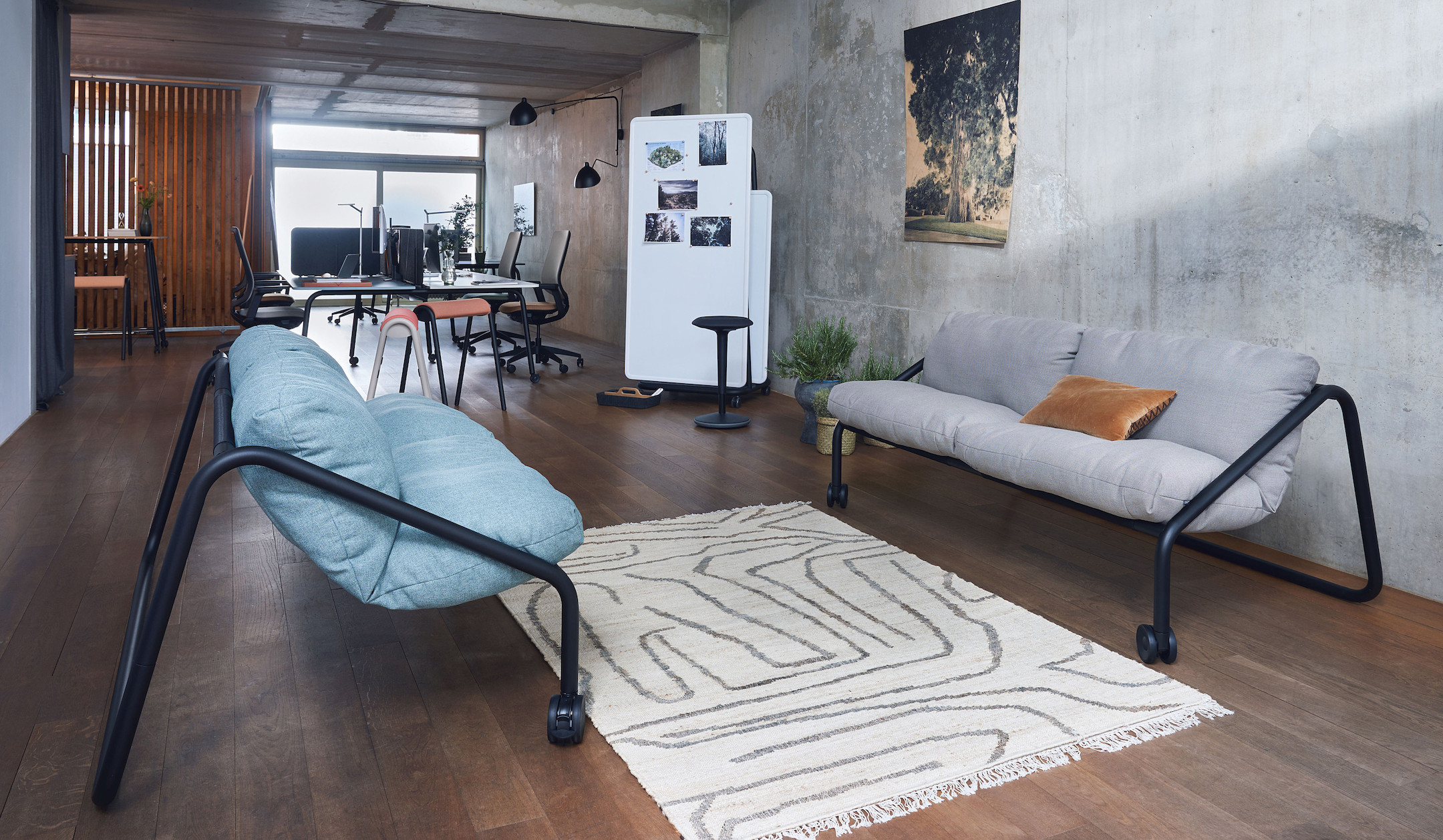 Sedus-se-lab-Sofa-mobiler-Zweisitzer-auf-Rollen-fur-flexible-Buros