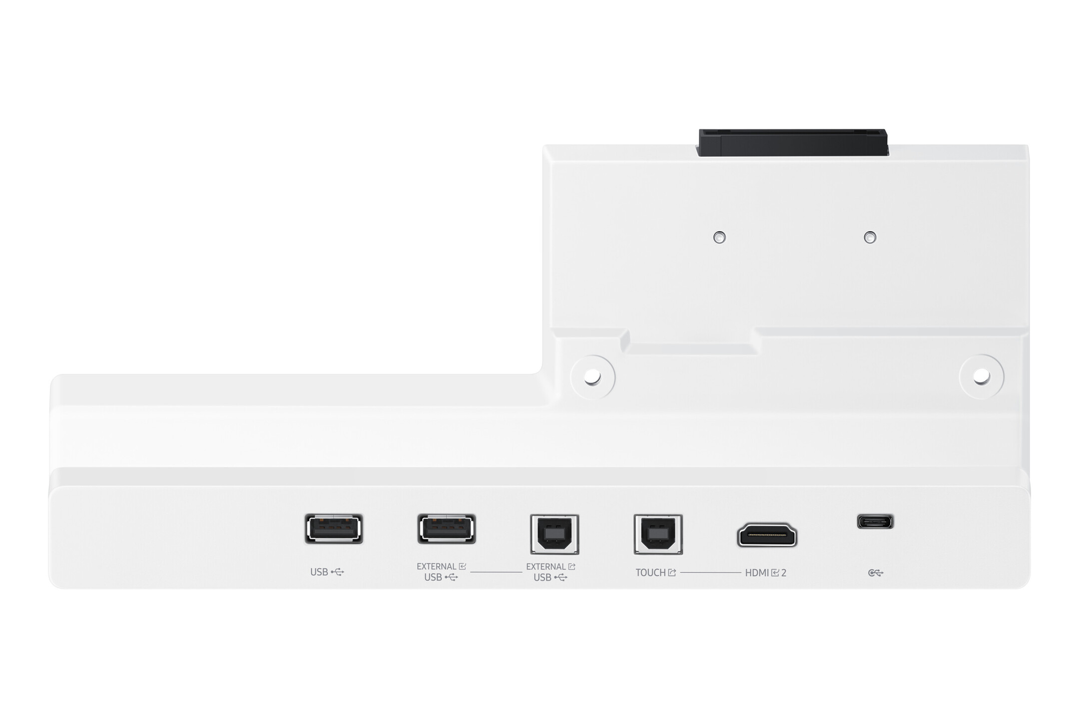 Samsung-Flip-Pro-65-WM65B-mit-Rollwagen-und-Anschlussbox