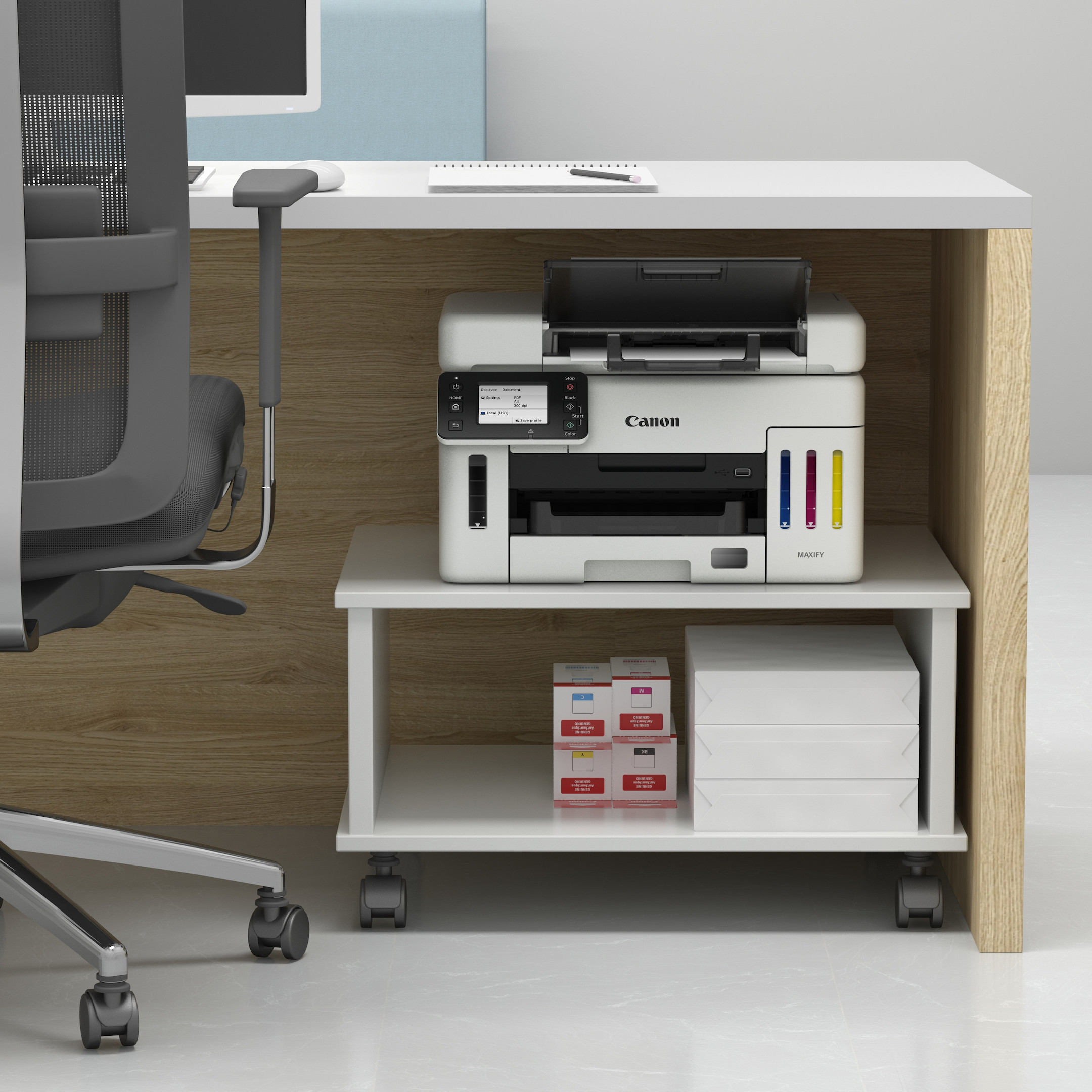 Canon-MAXIFY-GX6550-3-in-1-Multifunktionssystem-mit-von-vorn-zuganglichem-ADF-Demoware