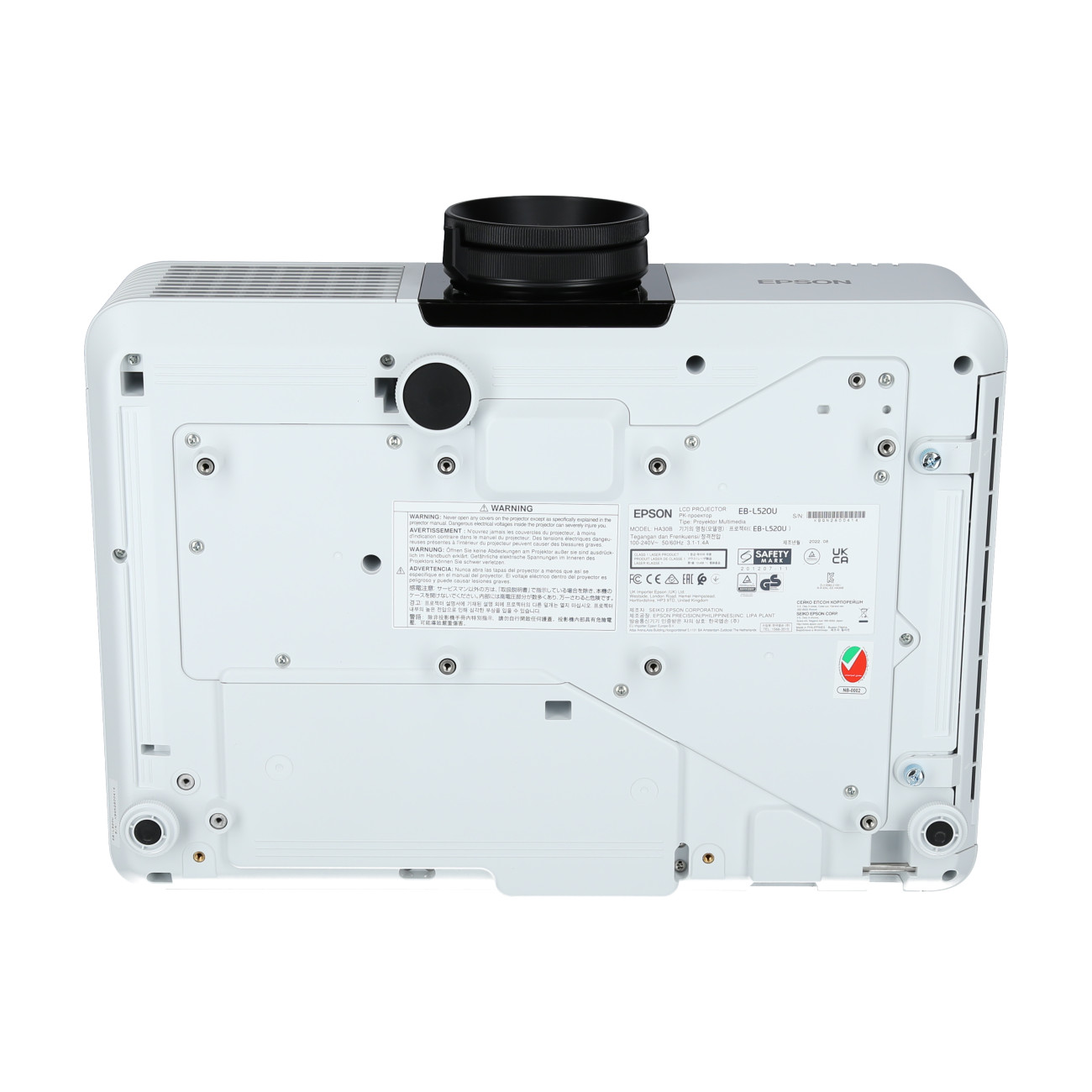 Epson-EB-L520U-Beamer-mit-5200-Lumen-Geometriekorrektur-und-Miracast-Streaming-fur-Prasentationen-und-Konferenzen-Demoware-Gold