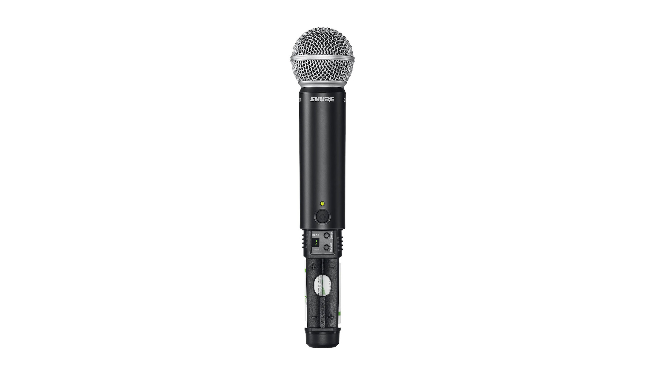 Shure-BLX1288-MX53-Combo-Funksystem-mit-SM58-MX153-Ohrbugelmikrofon-und-Doppelempfanger-Frequenzband-K3E