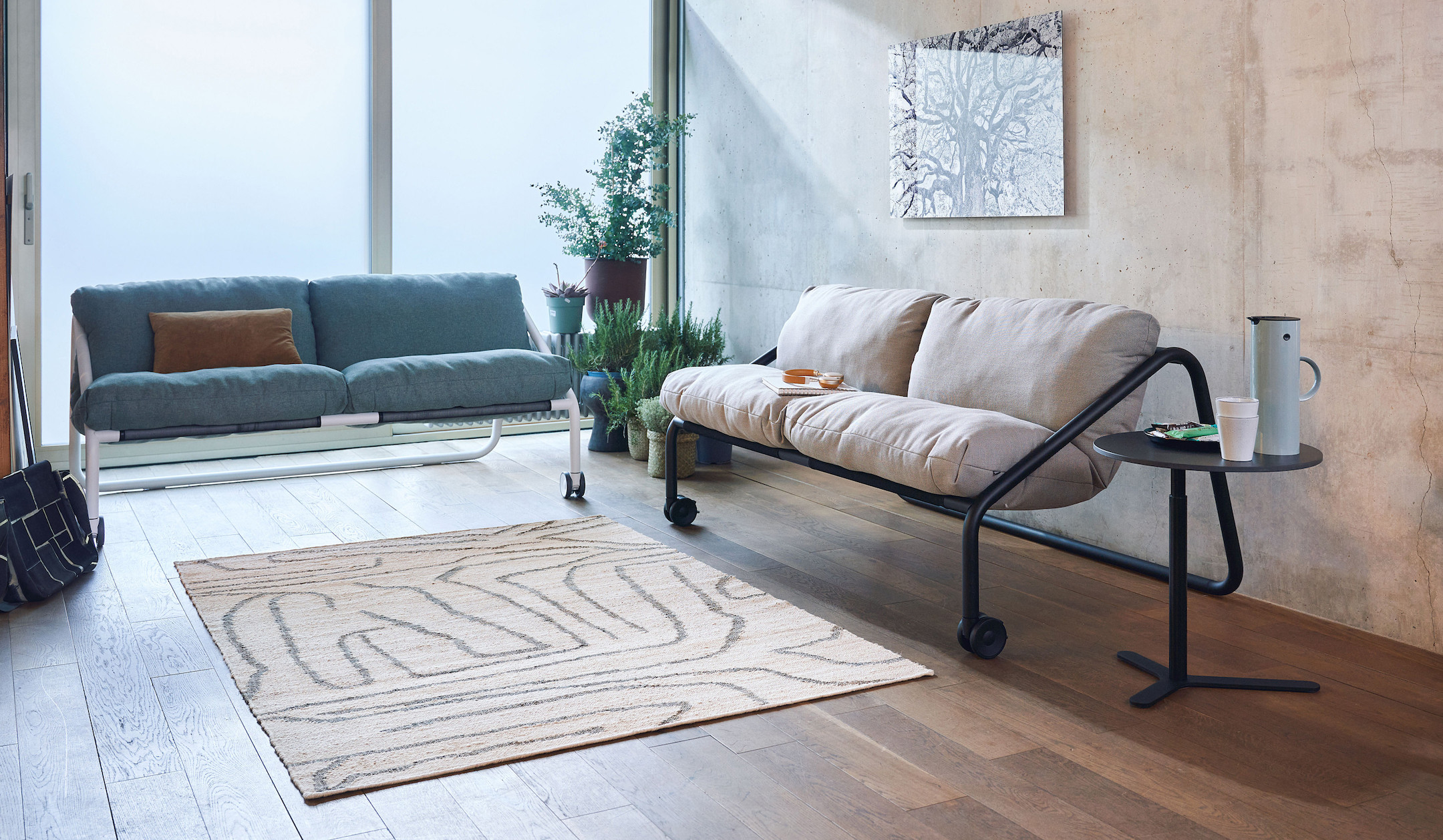 Sedus-se-lab-Sofa-mobiler-Zweisitzer-auf-Rollen-fur-flexible-Buros