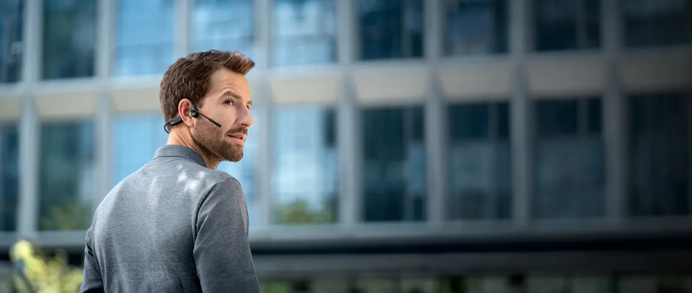 SHOKZ OpenComm2 – Cuffie Bluetooth A Conduzione Ossea Con Microfono A Barra, Per Lavoro Ibrido E Chiamate Chiare